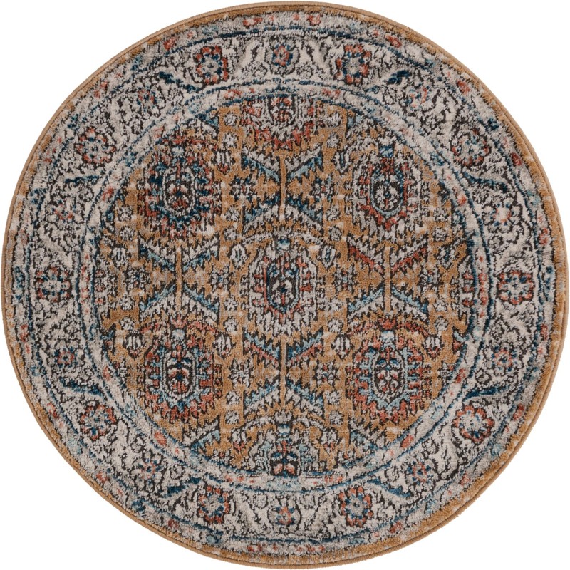 3' 3 x 3' 3 Bozeman · Border rug