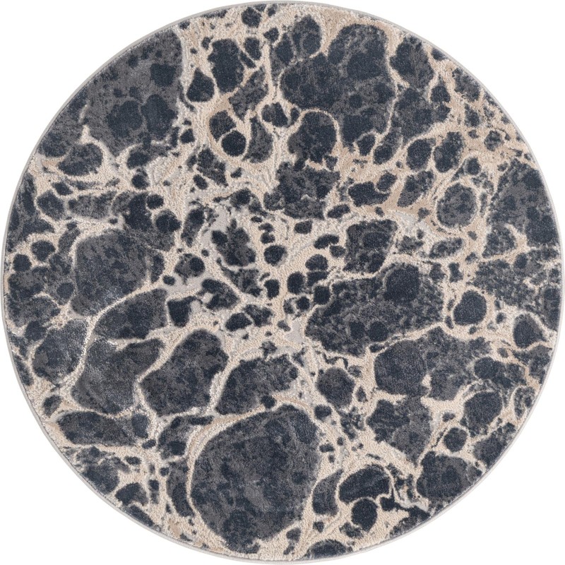 4' x 4' Lionel · Abstract rug, grey