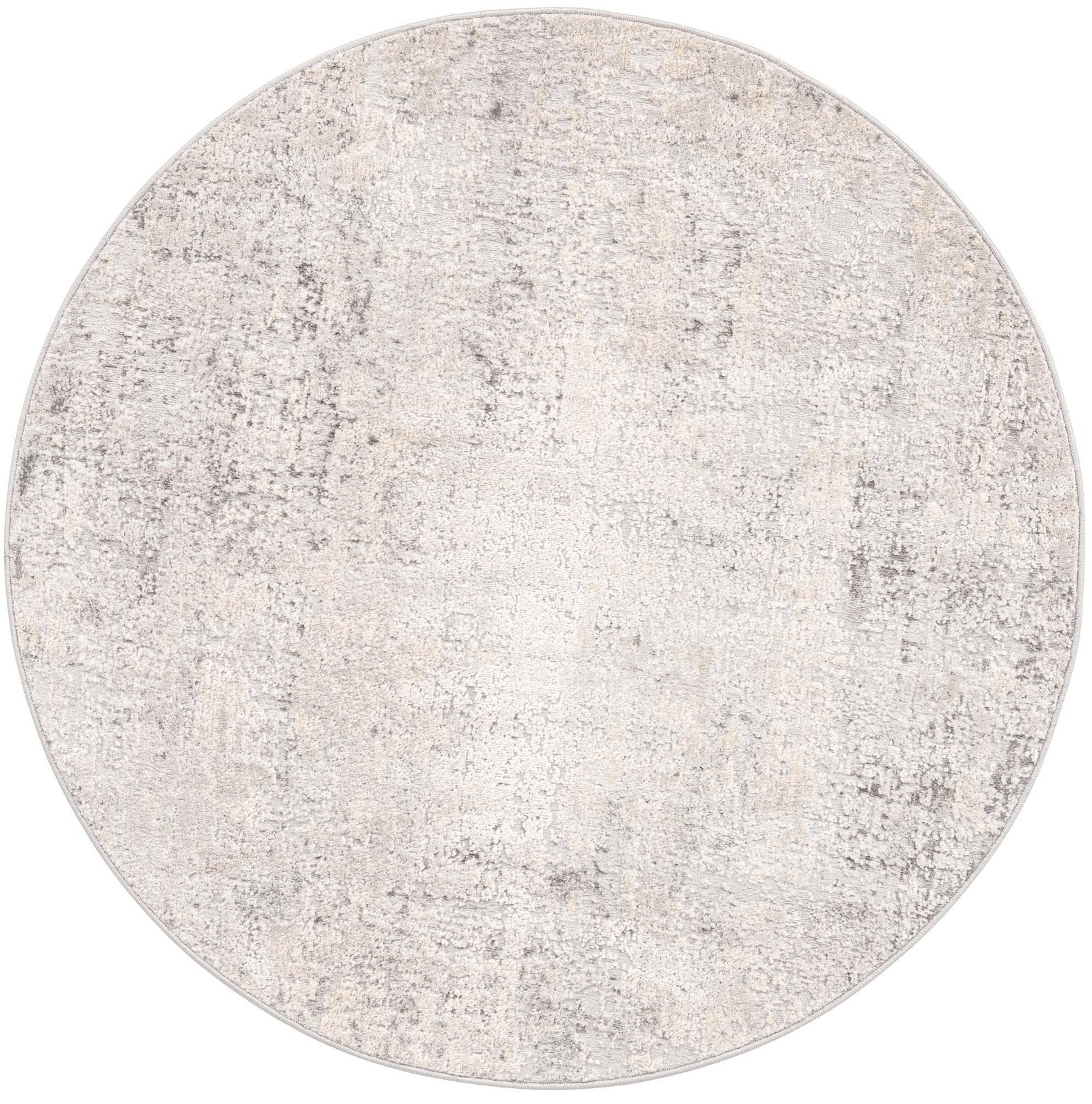 4' x 4' Delia · Abstract rug, gray