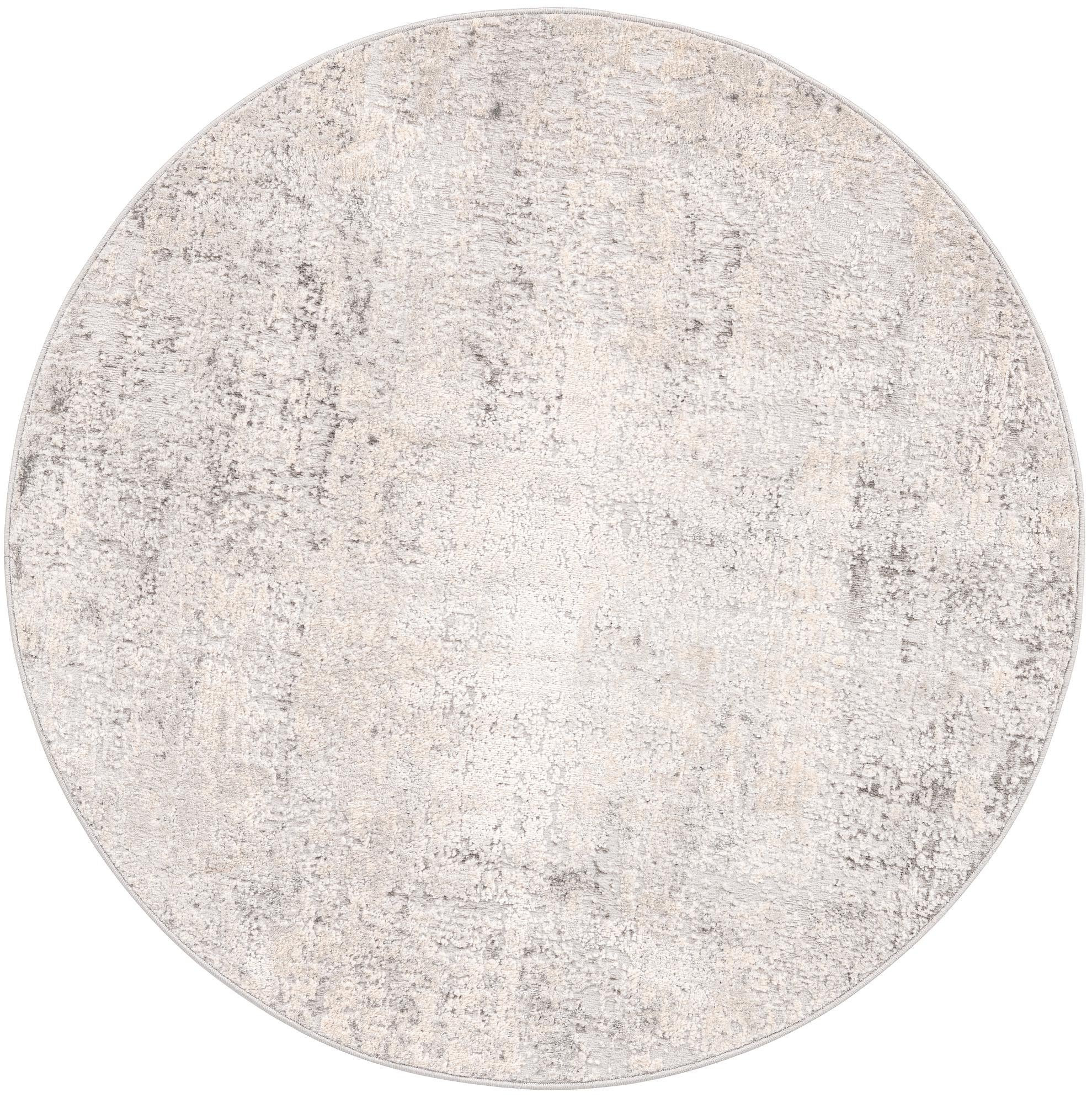4' x 4' Delia · Abstract rug, gray