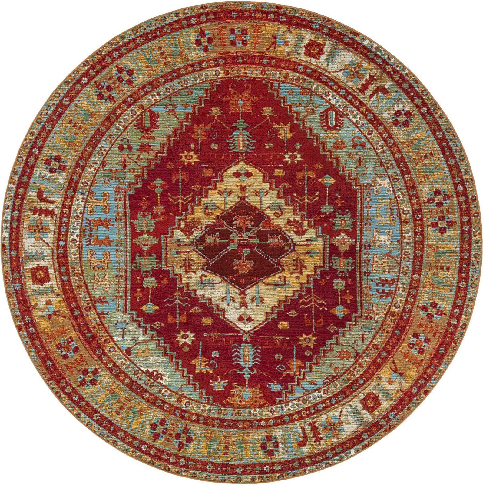7' 10 x 7' 10 Lomax · Border Outdoor Rug