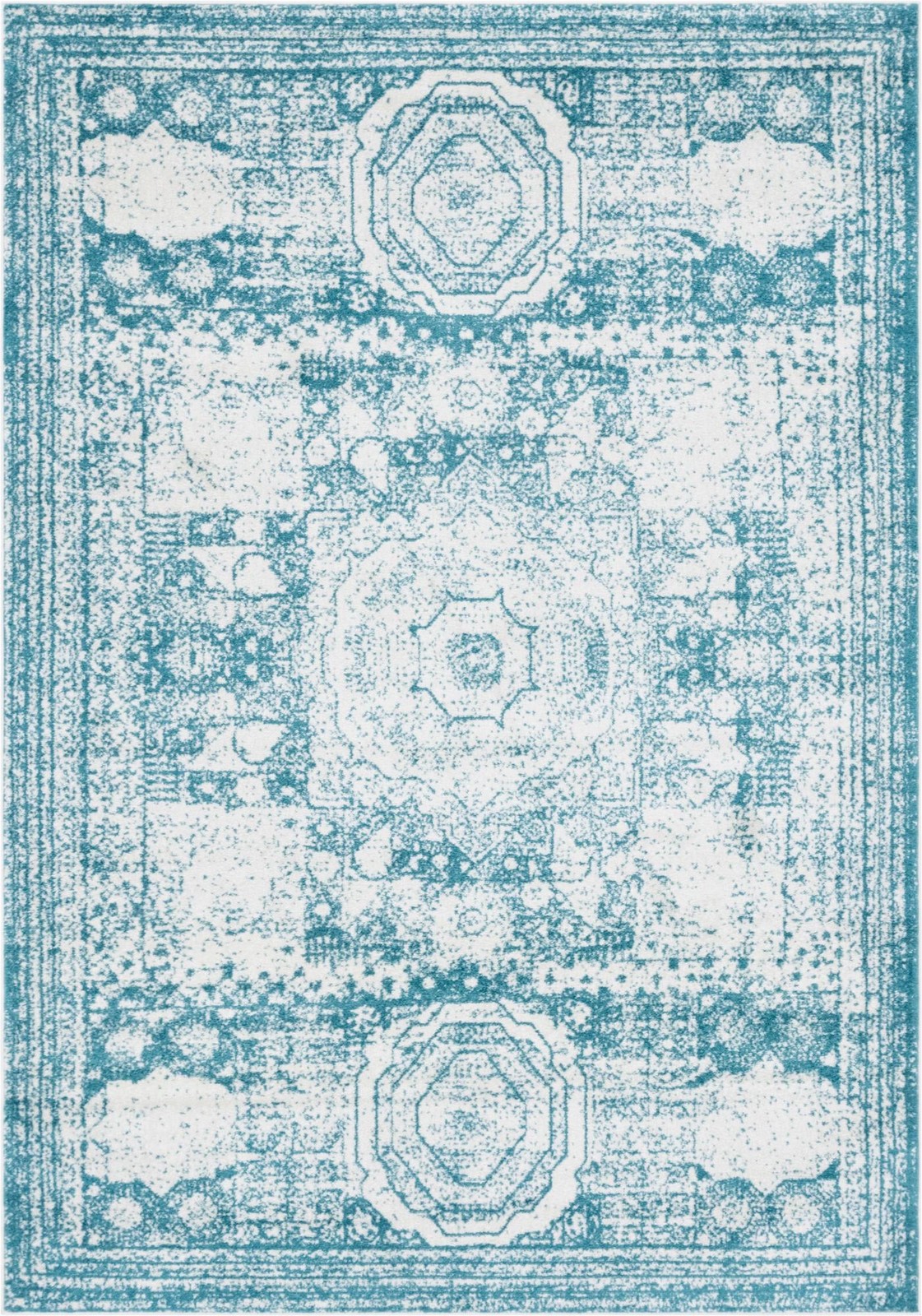 7' x 10' Benedict · Medallion rug, turquoise