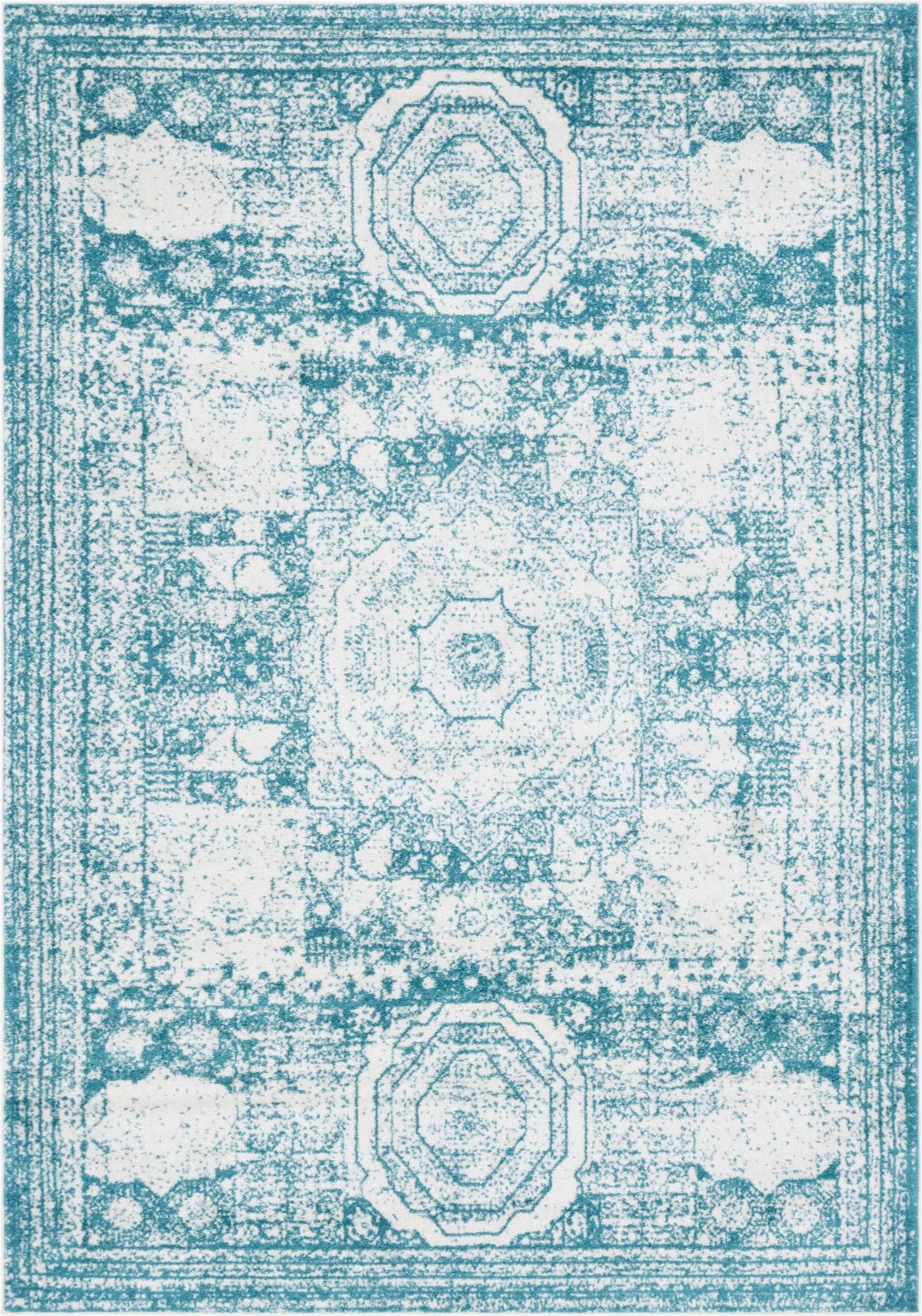7' x 10' Benedict · Medallion rug, turquoise
