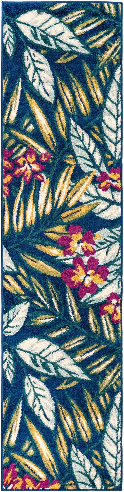 2' x 8' Shoal · Border rug, navy