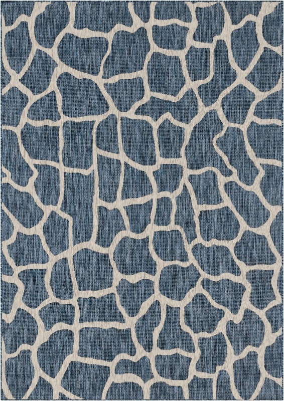 7' x 10' Stillwater · Animal print Outdoor Rug, blue