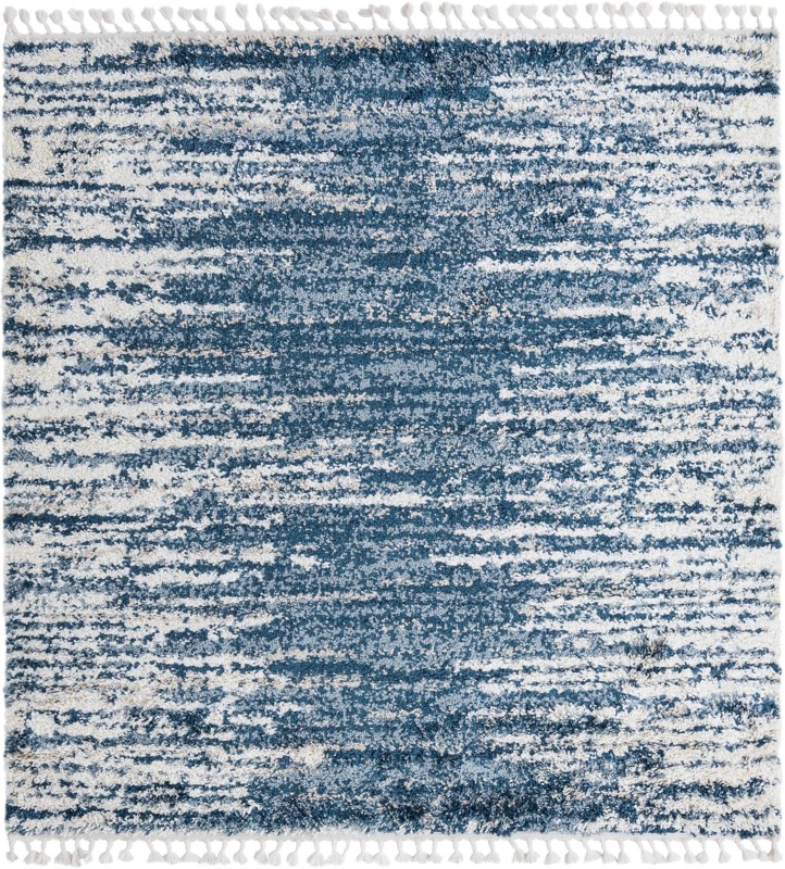 Felton · Abstract Shag Rug, blue