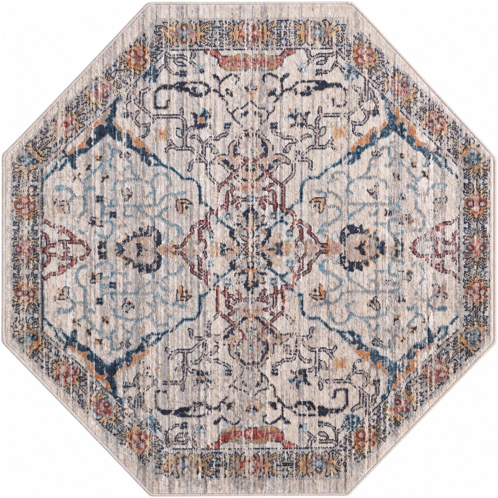 5' x 5' Sedgwick · Medallion rug, ivory