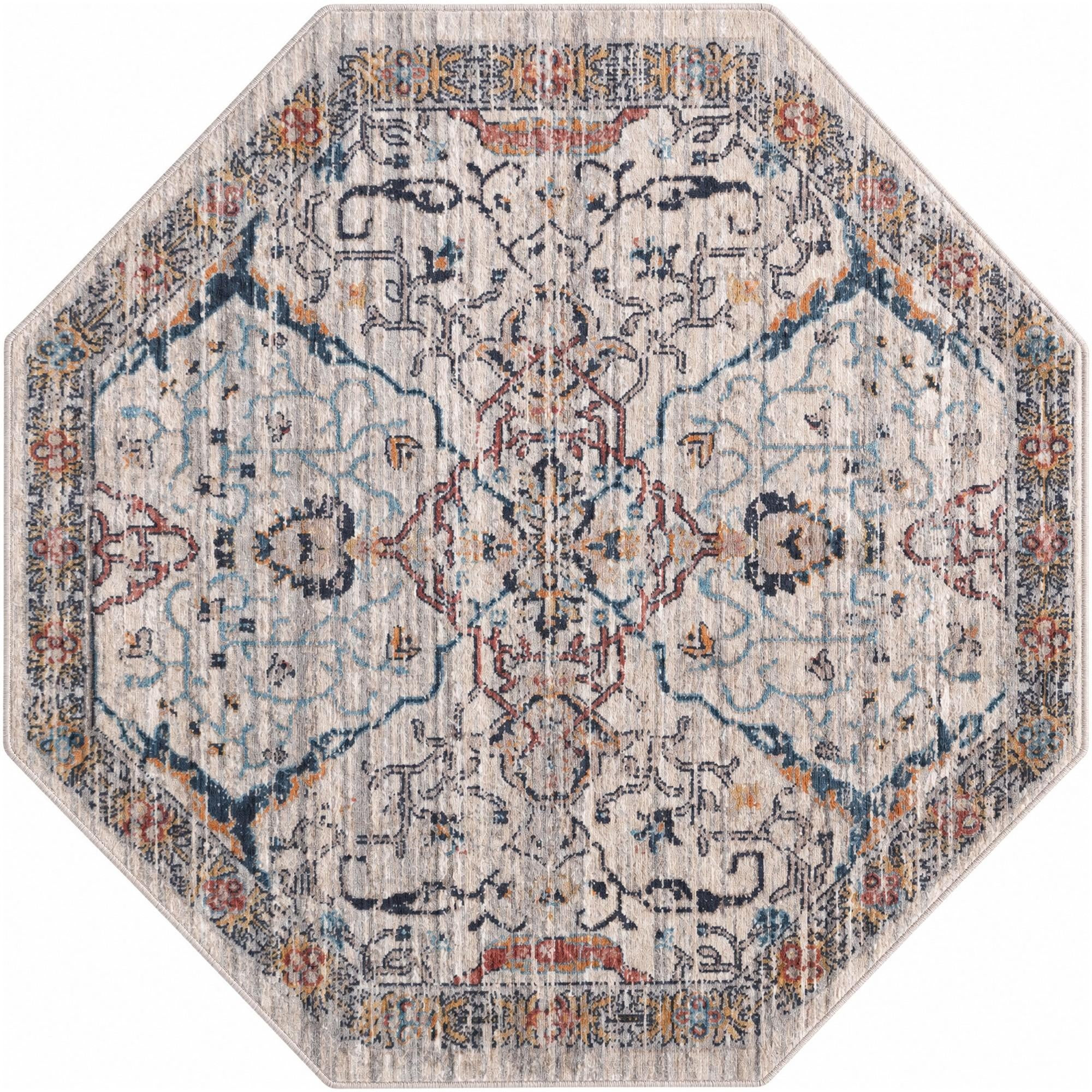 5' x 5' Sedgwick · Medallion rug, ivory