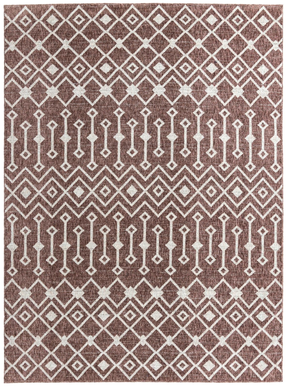 7' 10 x 10' Harlan · Chevron rug, dusty rose