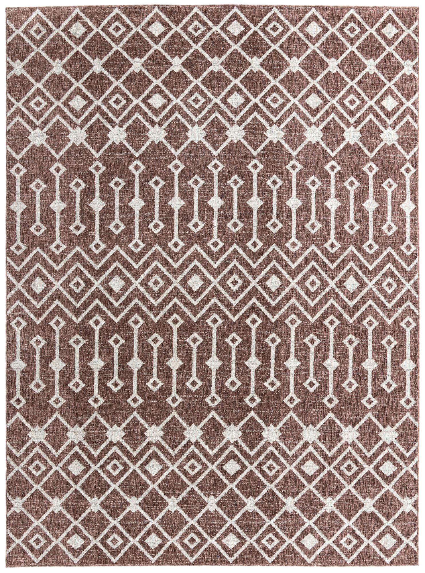 7' 10 x 10' Harlan · Chevron rug, dusty rose