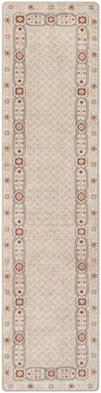 Fleetwood · Bordered runner rug, ivory and beige