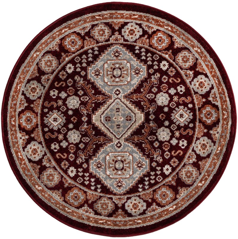 Middlebury · Border Washable Rug, burgundy red