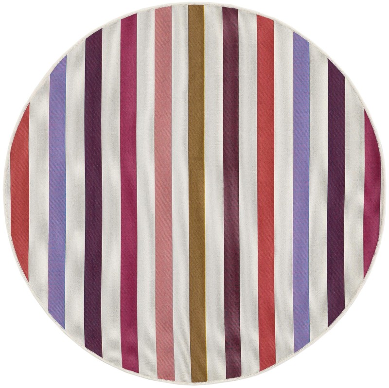 4' x 4' Lomax · Striped Outdoor Rug