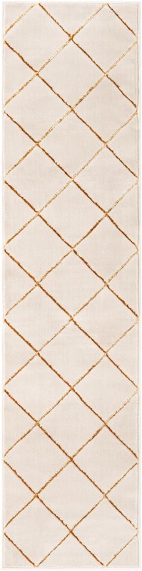 Gilchrist · Diamond rug, white and gold