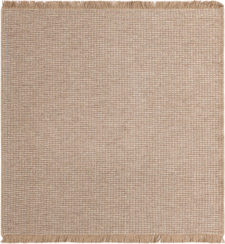 Hereford · Waffle weave rug, tan and gray