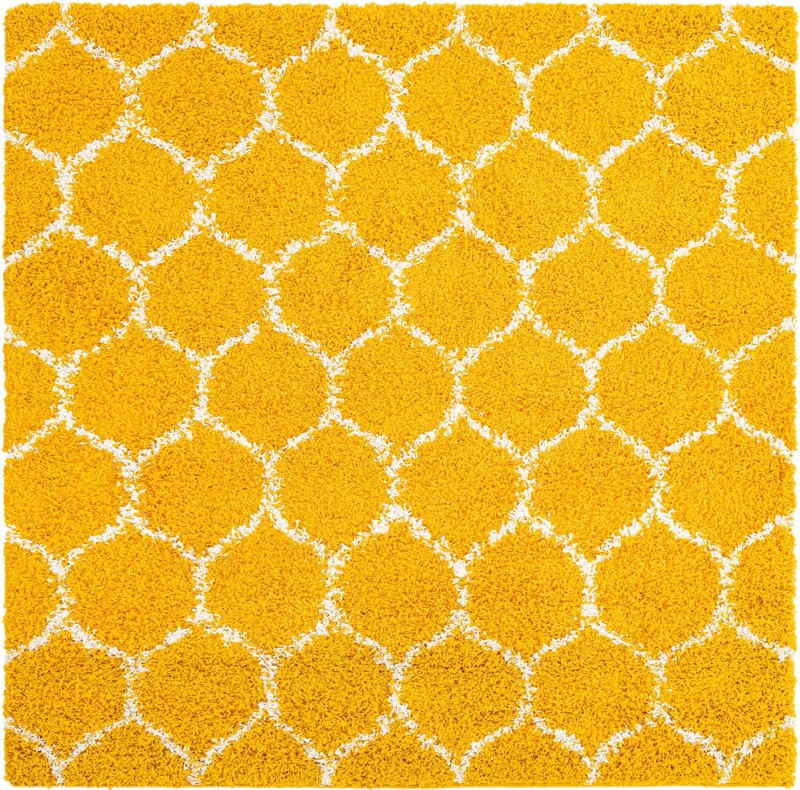 10' x 10' Barnett · Trellis Shag Rug, yellow