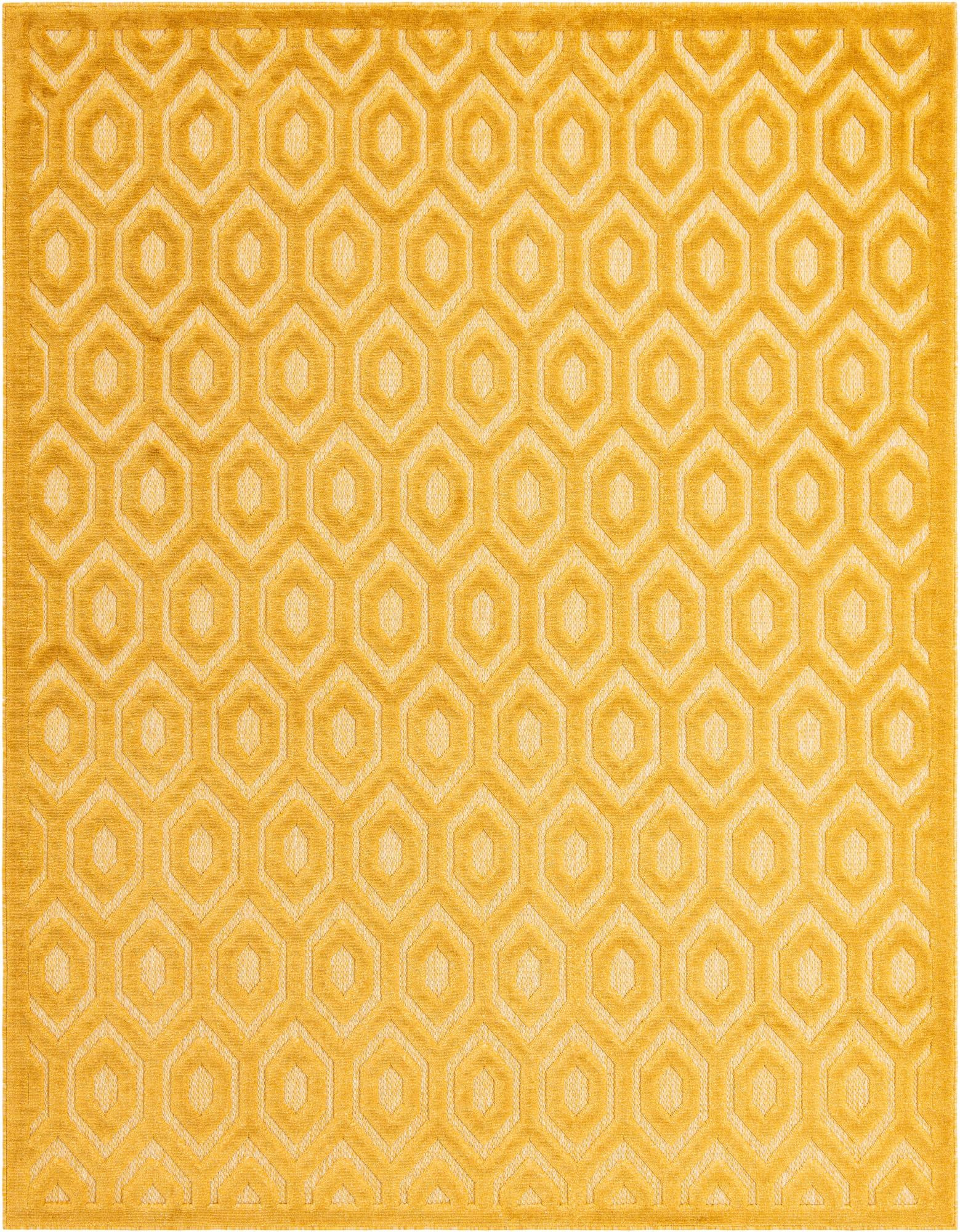 7' 10 x 10' Roanoke · Diamond Outdoor Rug, yellow