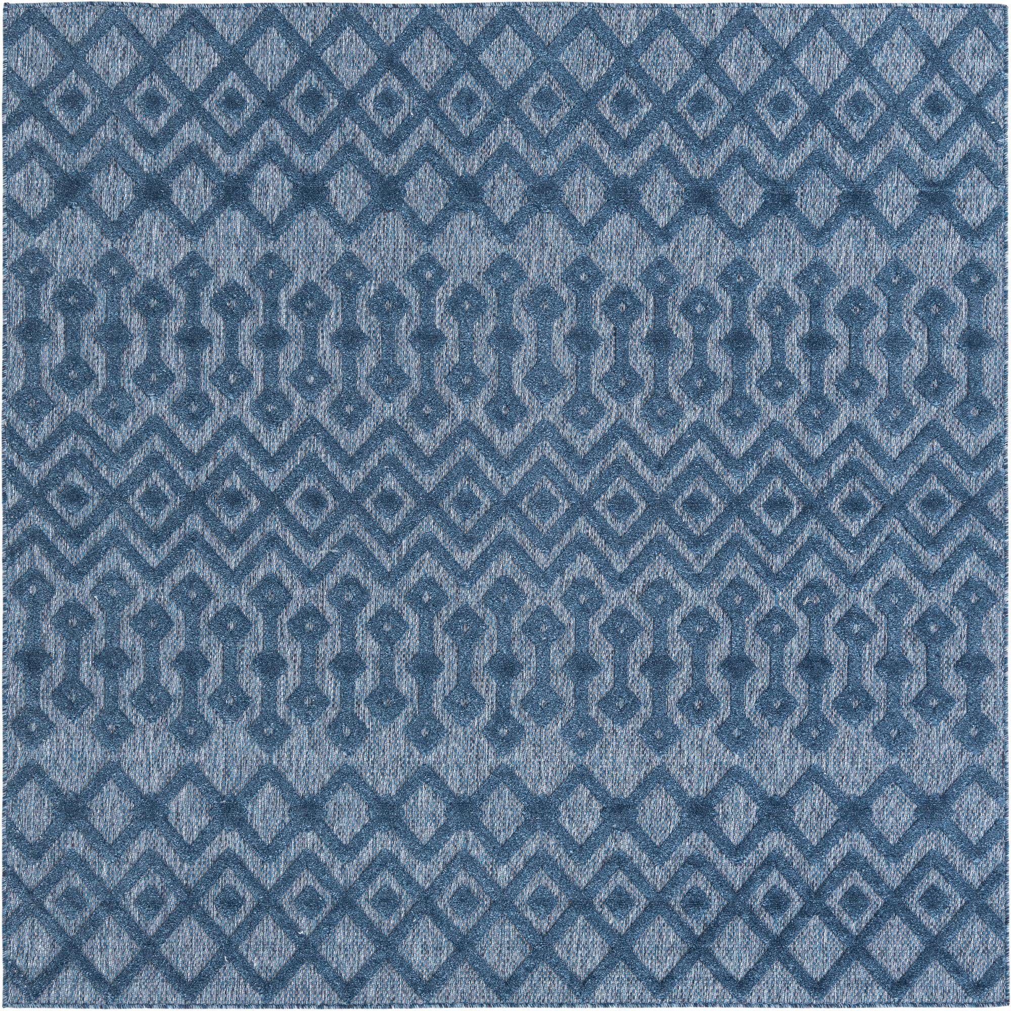 7' 10 x 7' 10 Creed · Chevron Outdoor Rug, navy