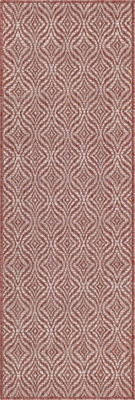 Fairley · Diamond Outdoor Rug, rust red