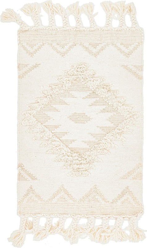 Amaranth · Diamond Wool Rug, ivory