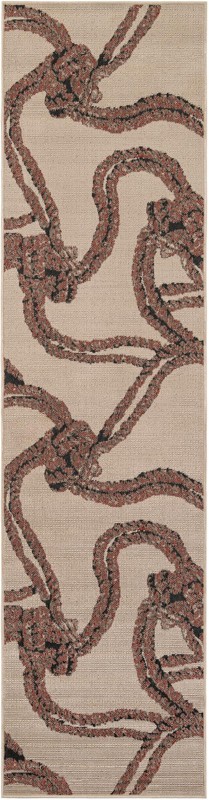 2' 7 x 10' Brinkley · Nautical rope Outdoor Rug, beige and terracotta
