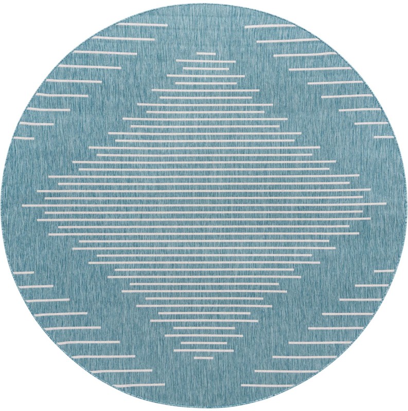 7' 10 x 7' 10 Harlow · Diamond Outdoor Rug, light aqua