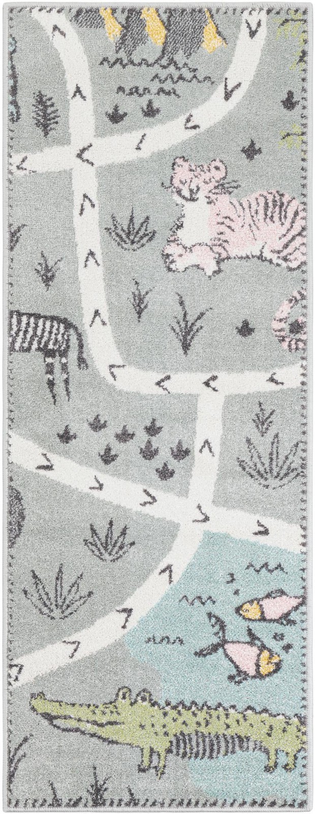2' x 5' 3 Briar · Pictoral rug, gray