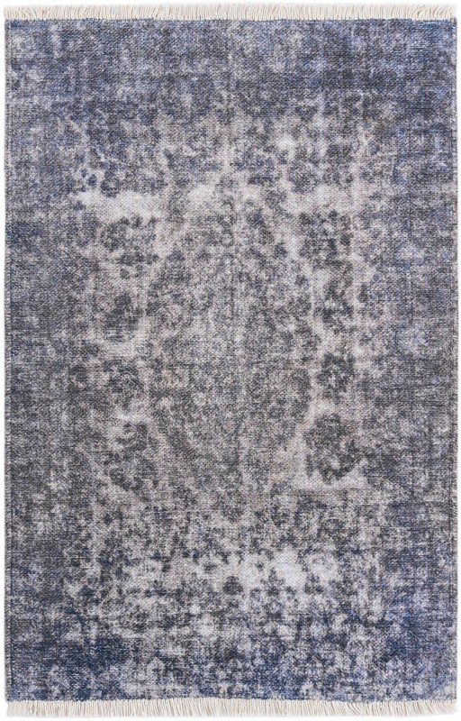Tooley · Medallion rug, gray and blue