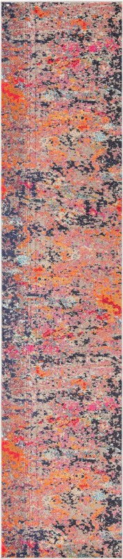 2' 7 x 12' Rafferty · Abstract Washable Rug, multi
