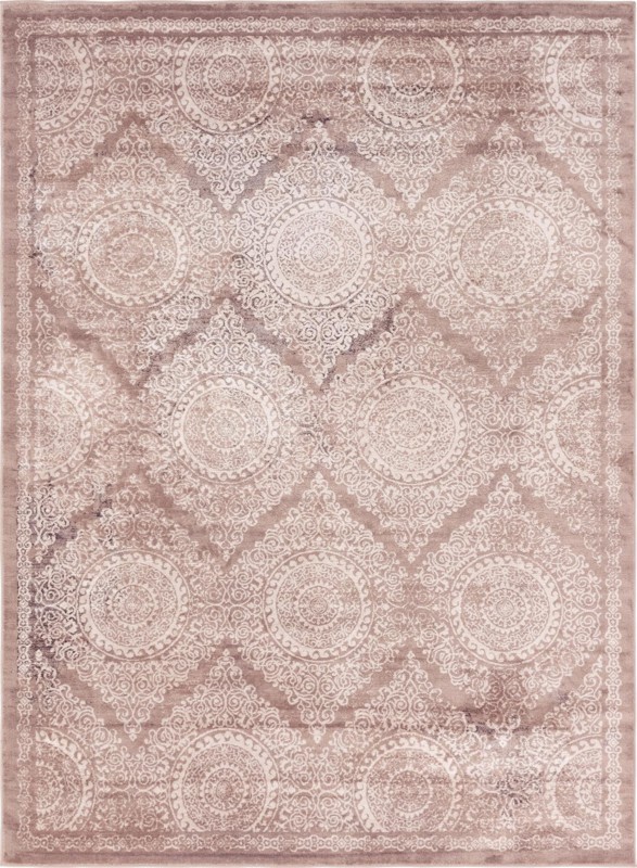 Mae · Medallion rug, beige and ivory