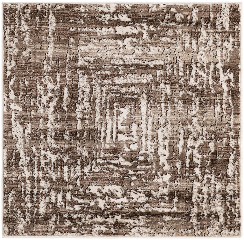 Wrenfield · Abstract rug, chocolate and beige