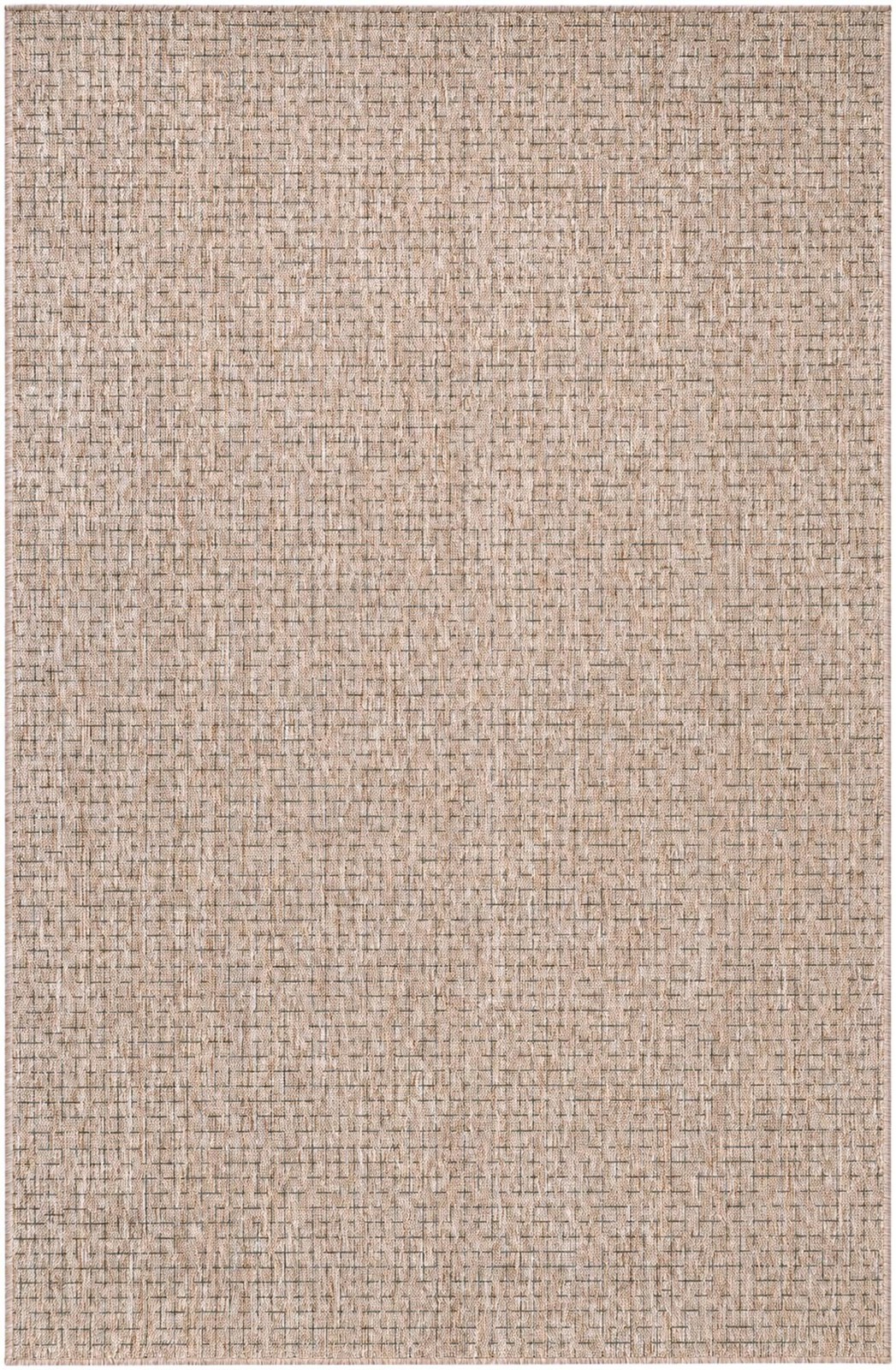 5' 3 x 8' Loam · Checkered Outdoor Rug, light brown