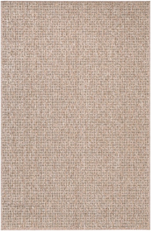 5' 3 x 8' Loam · Checkered Outdoor Rug, light brown
