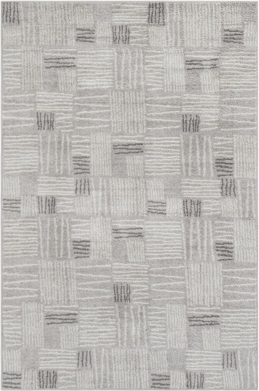 Snowberry · Lines rug, gray