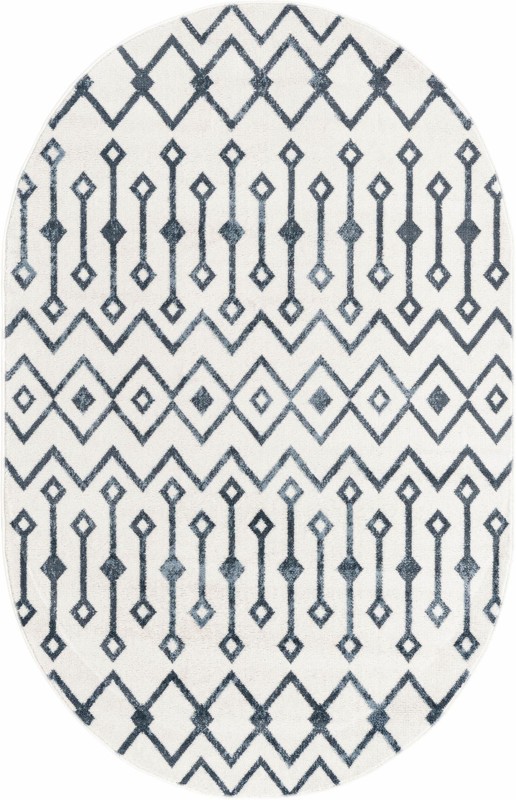 4' x 6' Eugene · Chevron rug, coastalwhite