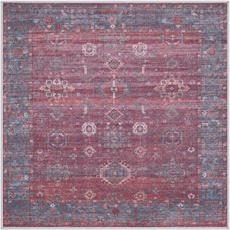Elsworth · Medallion rug, antique red and teal