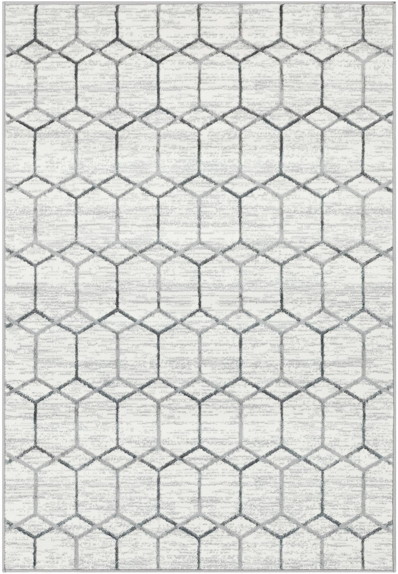 4' x 6' Babcock · Geometric rug, white