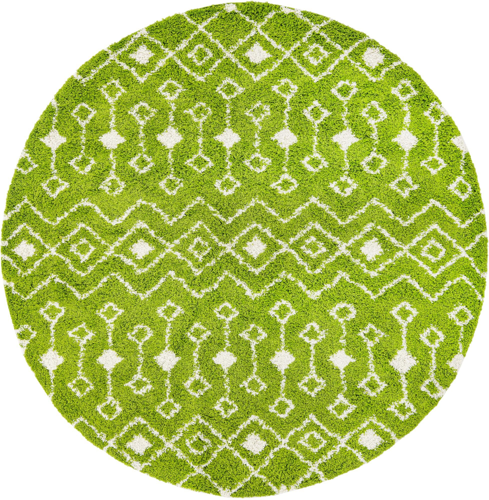 10' x 10' Bayley · Chevron Shag Rug, green