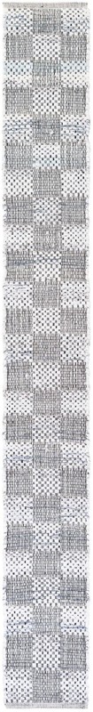 Crofton · Checkered Chindi Rug, white