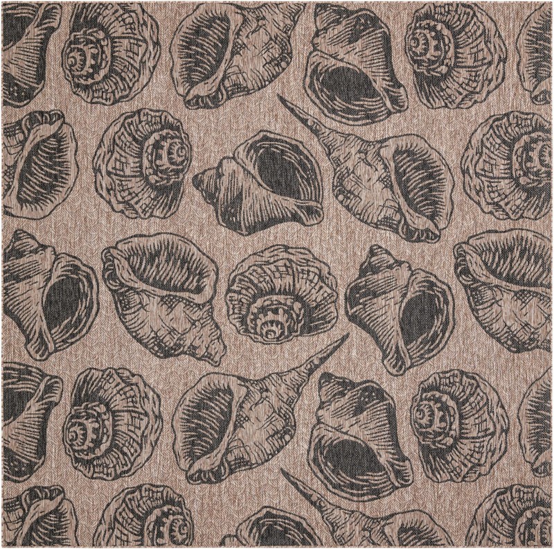 10' x 10' Arcata · Pictoral Outdoor Rug, brown and black