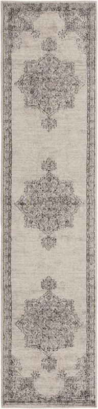 Wade · Medallion rug, ivory and gray