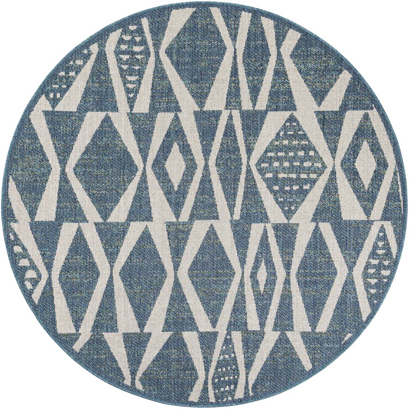 6' 1 x 6' 1 Casper · Diamond Outdoor Rug, blue