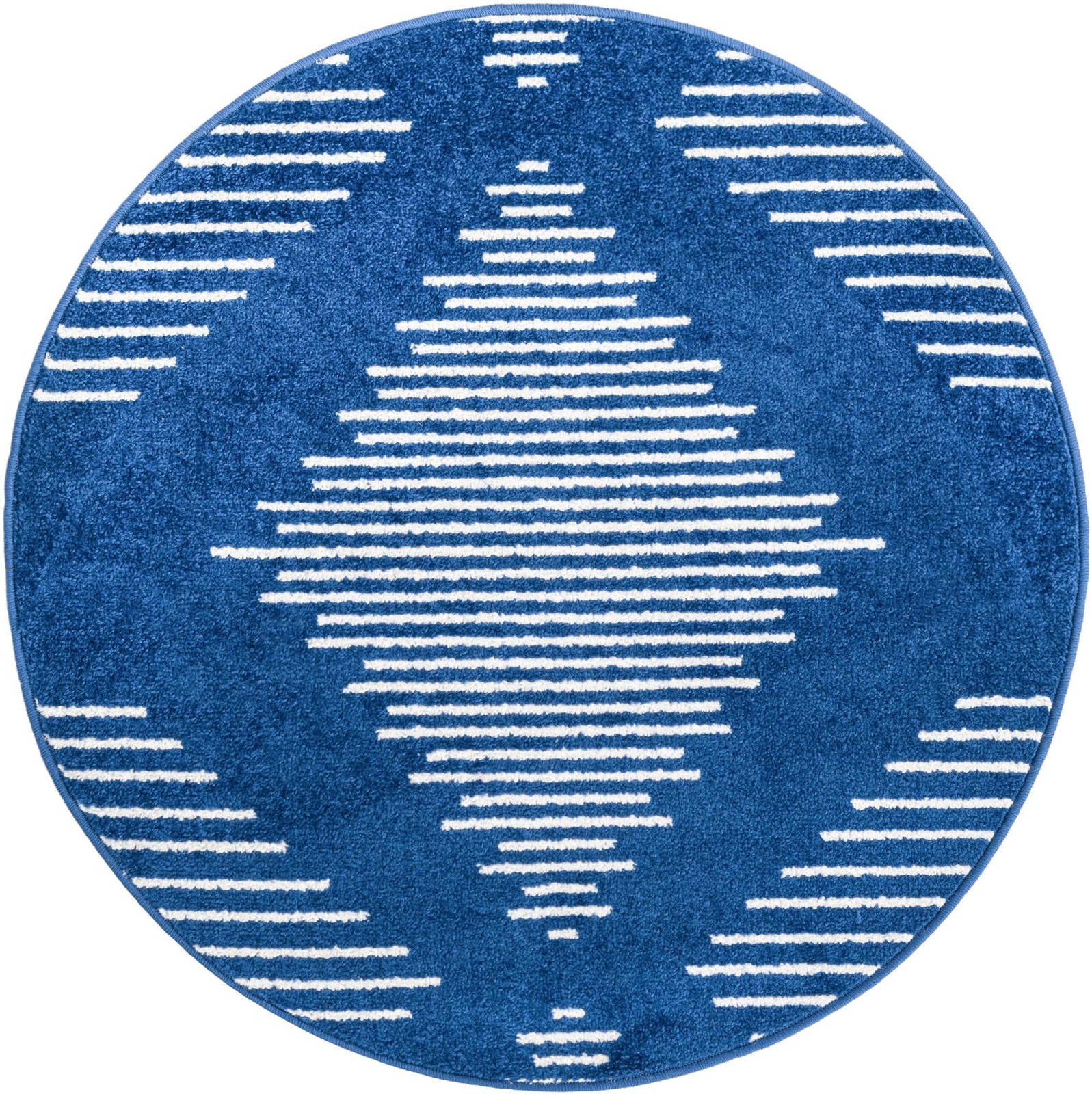 3' x 3' Knox · Diamond rug, navy blue