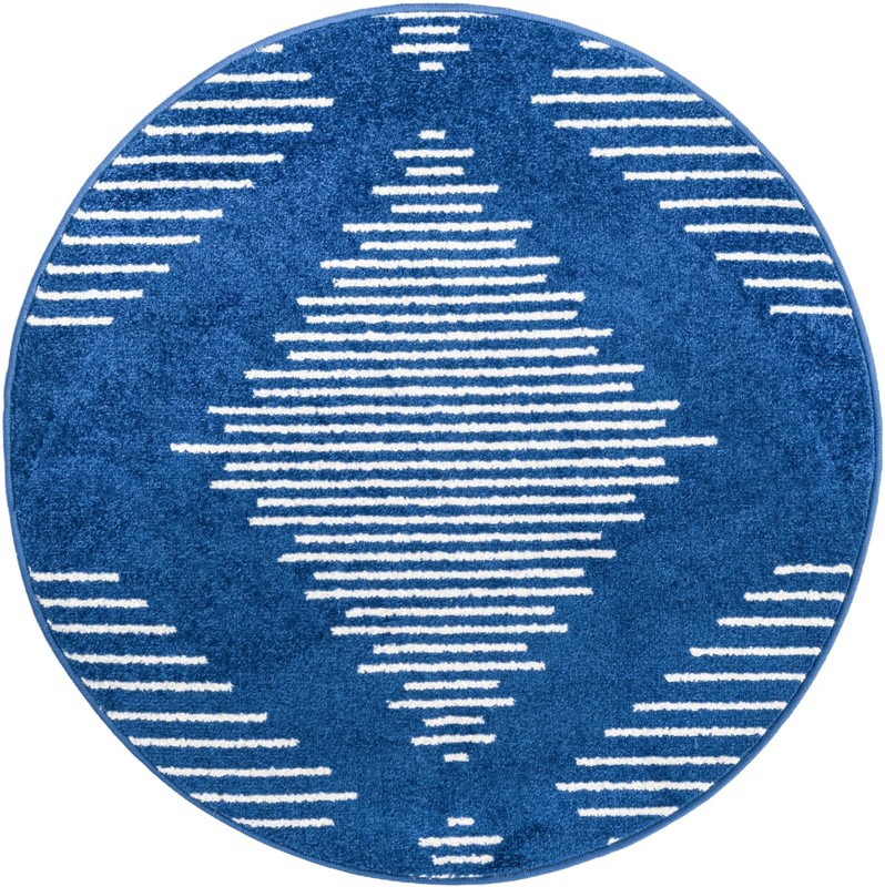 3' x 3' Knox · Diamond rug, navy blue