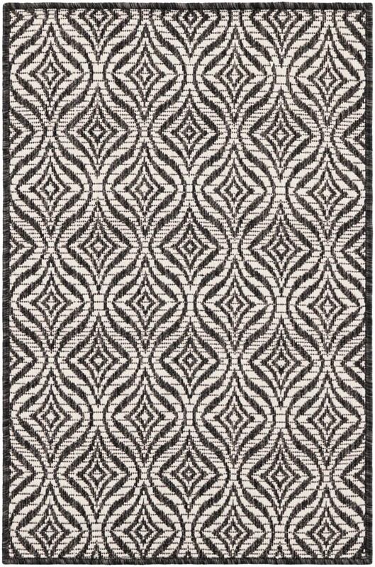 2' x 3' Fairley · Diamond Outdoor Rug, charcoal