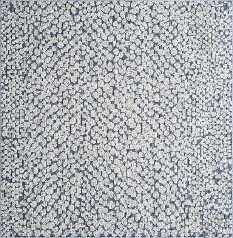 Dillard · Abstract Outdoor Rug, navy blue
