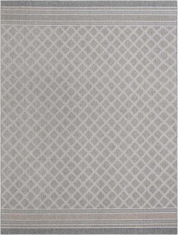 Mercer · Border Outdoor Rug, gray