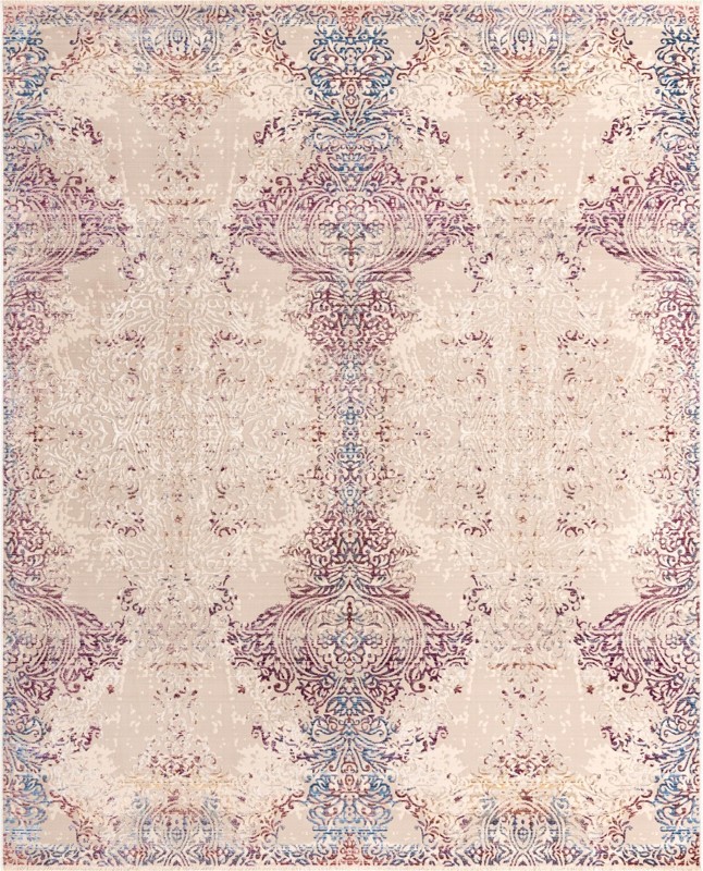 7' 10 x 9' 8 Tennant · Damask rug, ivory