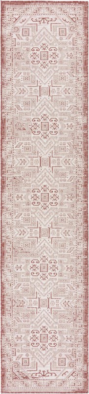 Estuary · Border Outdoor Rug, rust red