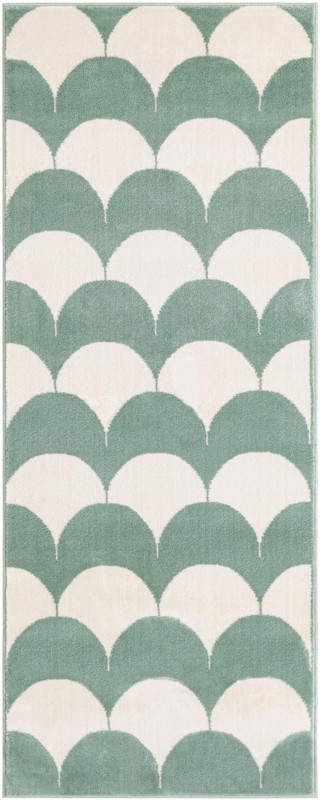 2' x 5' Ocala · Geometric rug, soft green